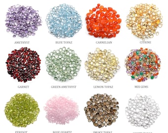 Mieszane kamienie szlachetne, 100% naturalne szlifowane luźne kamienie szlachetne, hurtowe kamienie szlachetne, 6-12 mm, 50 karatów, GemMartUSA
