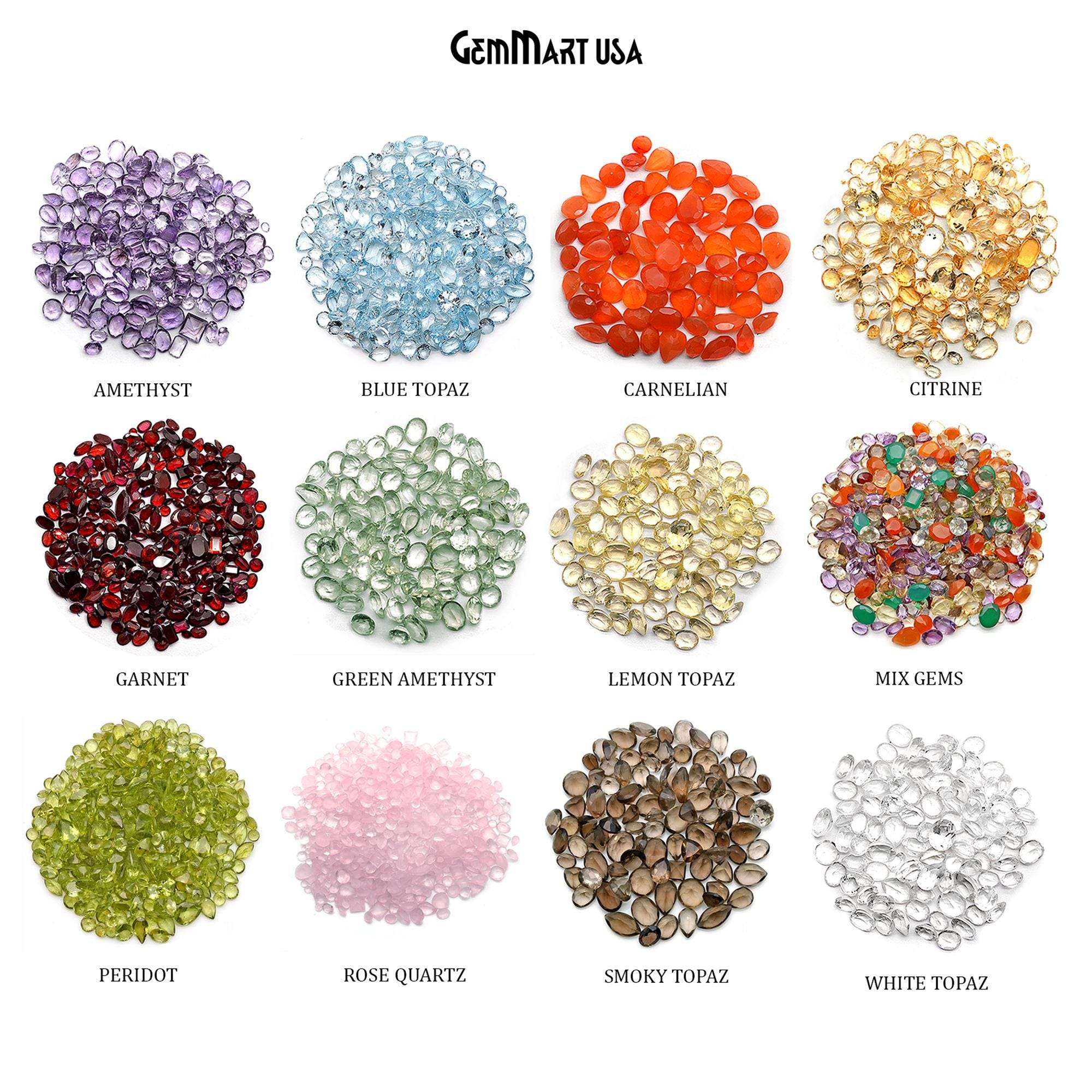 Mixed Gemstone, 100% Natural Faceted Loose Gems, Wholesale
