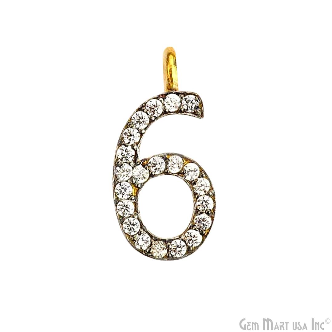 2PCS Tiny 3D Flower Charms, 18K Gold Plated Cubic Pave