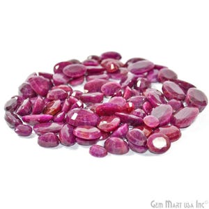 Ruby Wholesale Gemstones, 100% Natural Precious Gems, Pink Faceted Loose Gems, 6x4mm to 8x10mm, Mixed, 100 Carats, GemMartUSA, RB-60003