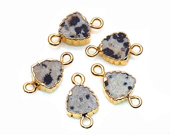 Royal Double Bail Fancy Shape Lapis Lazuli Gold Electroplated Connector Jewelry Royal Double Bail Fancy Shape Lapis Lazuli Gold Electroplated Connector Jewelry