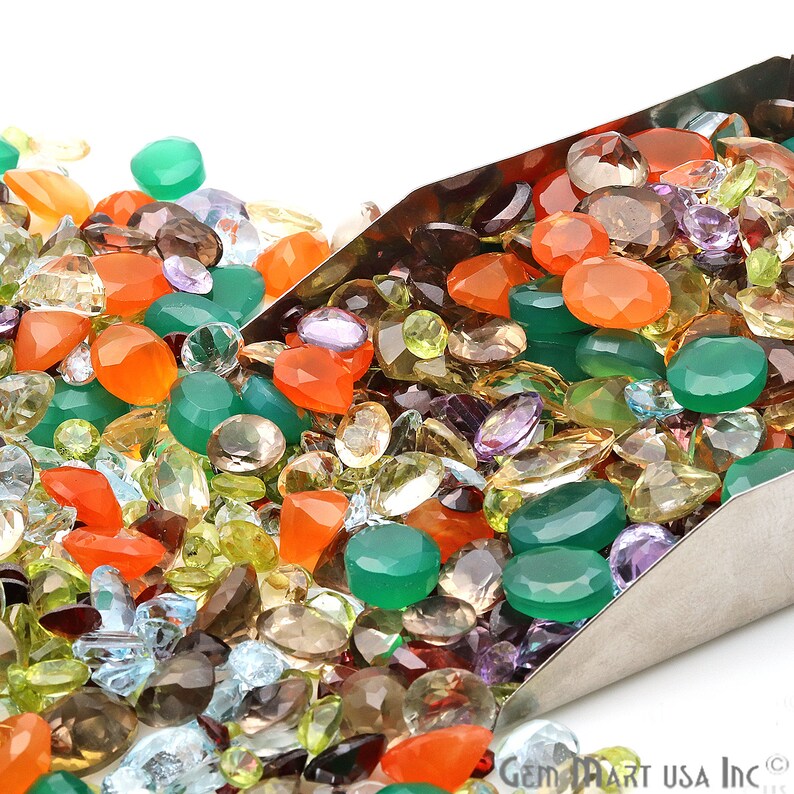 Mix Gemstone, 100% Natural Faceted Loose Gems, Wholesale Gemstones, 6-12mm, 500 Carats, GemMartUSA MX-60001 image 4