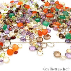 Mix Gemstone, 100% Natural Faceted Loose Gems, Wholesale Gemstones, 6-12mm, GemMartUSA MX-60001 image 2