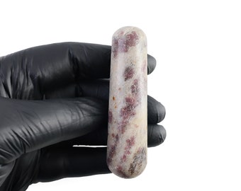 Ruby Spinel Massage Wand Terminate Gemstone, Metaphysical, Crystal Pencil Point, Crystal Tower, Chakra Stone, Healing Crystal 3-4Inch