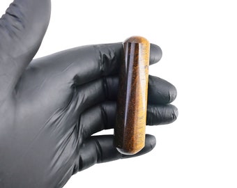 Tiger Eye Massage Crystal Wand, Healing Point Wand, Self Care, Spa Tool, Calming & Anti-Stress Stone, 2-3 inch, GemMartUSA, TE-14277