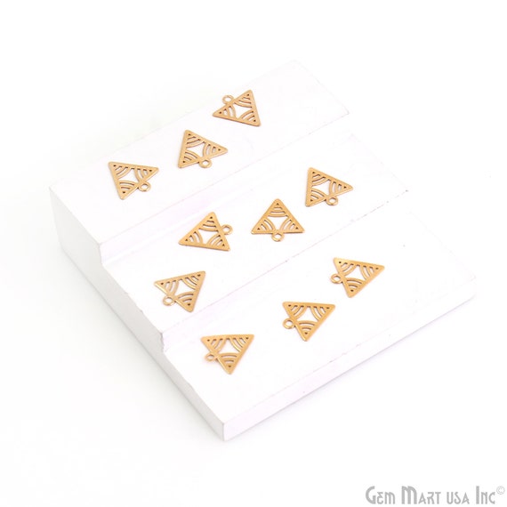 Triangle Charm, 15.8x14.7mm Dainty Jewelry Charm for