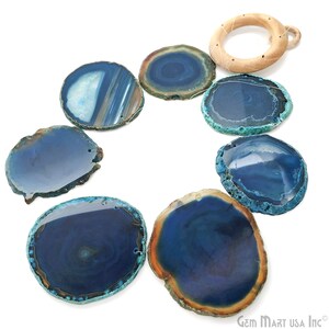 Wind Chime in Natural Teal Agate for Outside, Melodic Tones, Gift for Patio, Porch, Lawn Garden Backyard & Outdoor Home Decor, WIND-10008