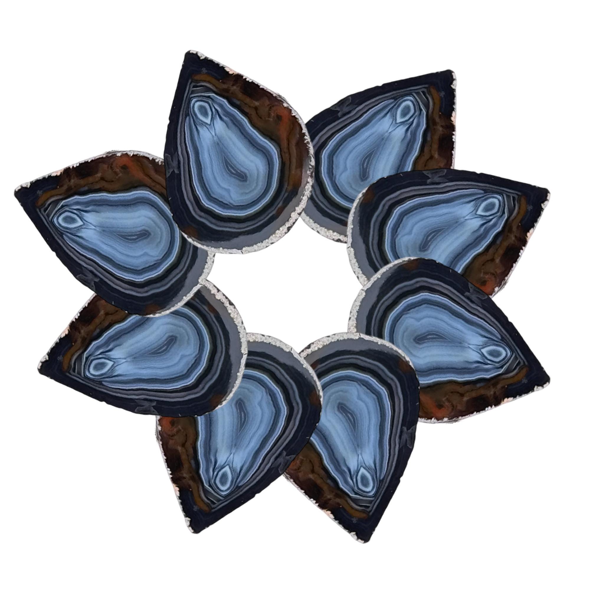 ERNZI 1pc Fetta di Agata Naturale Geode Lucido