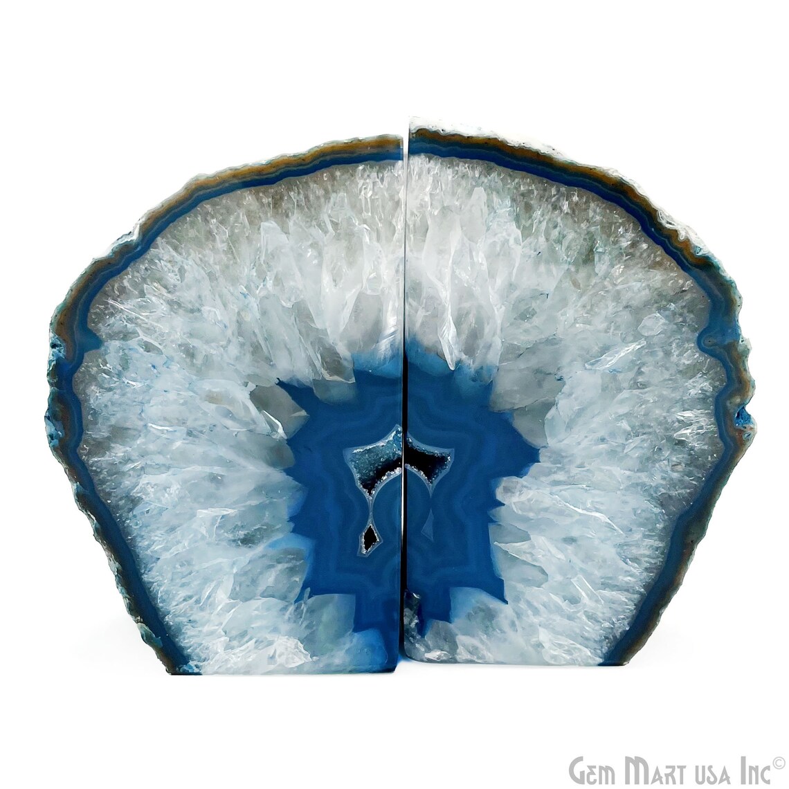 Natürlicher Achat Bookend Gefärbte Geode Buchde | Etsy