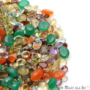 Mix Gemstone, 100% Natural Faceted Loose Gems, Wholesale Gemstones, 6-12mm, 50 Carats, GemMartUSA MX-60001 image 2