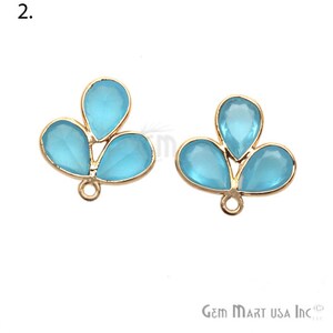 DIY, Gemstone Component, Flower Shape Chandelier Finding, Gold Filigree Finding, Gemstone Earrings Making, Gold Bail, GemMartUSA 13087 image 3