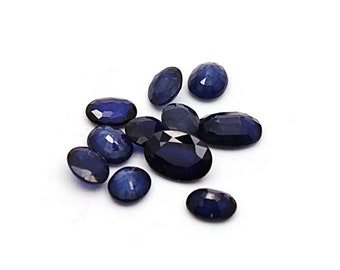 Blue Sapphire Wholesale Gemstones, 100% Natural Precious Gems, Blue Faceted Loose Gems, 4-7mm, Mixed, 2 Carats, GemMartUSA BS-80003