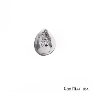 Drusa de prata, cabochão de drusa, cabochão de peras de 18 x 13 mm, cabochão de pedras preciosas, suprimentos para fabricação de joias, GemMartUSA (GPSZ-80021)