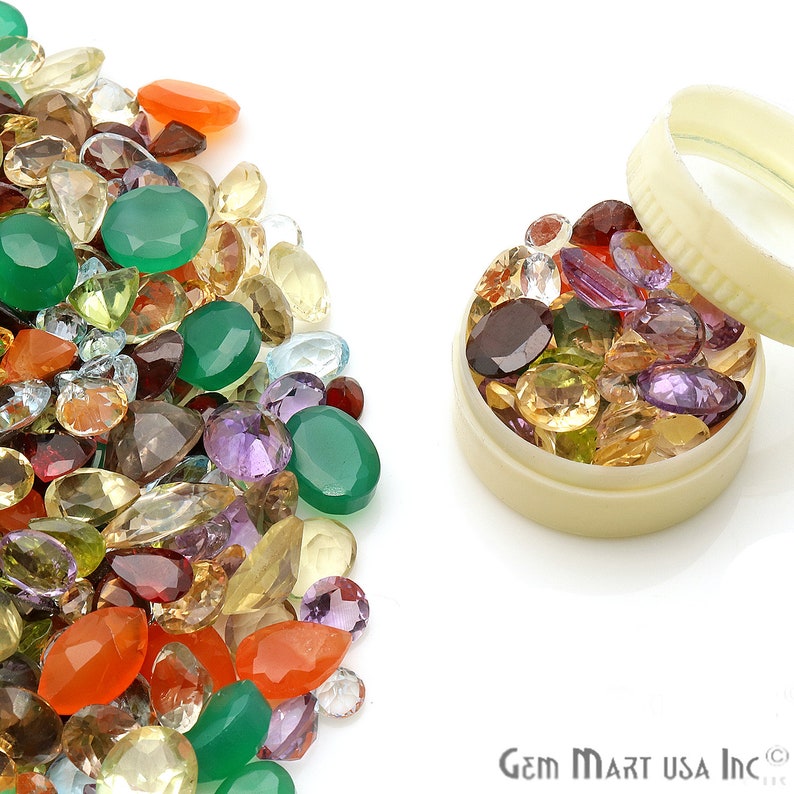 Mix Gemstone, 100% Natural Faceted Loose Gems, Wholesale Gemstones, 6-12mm, 50 Carats, GemMartUSA MX-60001 image 10