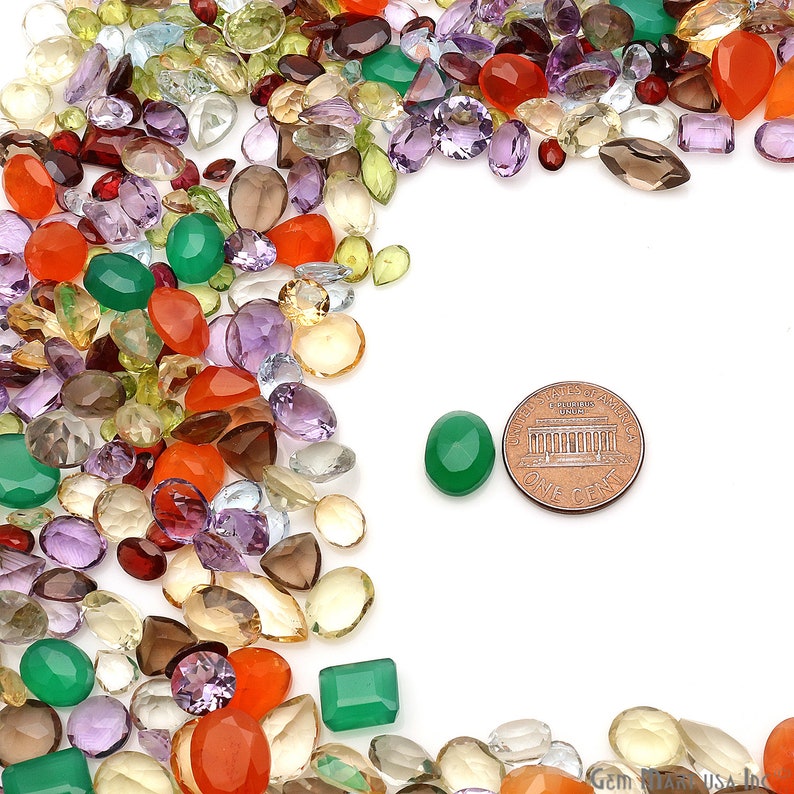 Mix Gemstone, 100% Natural Faceted Loose Gems, Wholesale Gemstones, 6-12mm, 50 Carats, GemMartUSA MX-60001 image 4