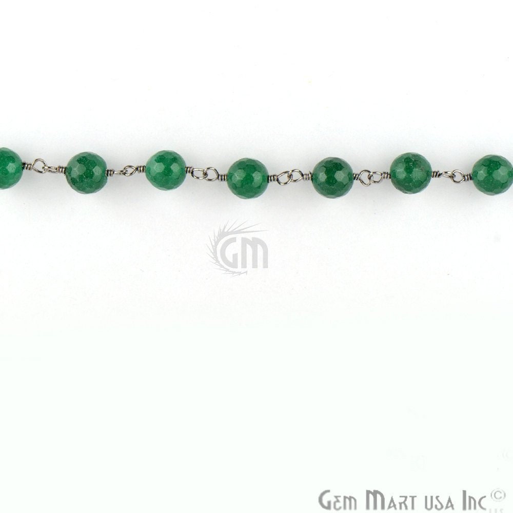 Collana Lunga 21" Con Perle Biwa E Giada Verde – Oro Giallo Placcato Su Rame, Naturale