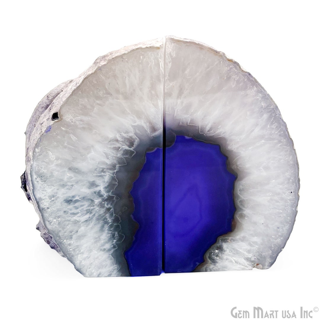 Large Geode Bookend. Purple Agate Bookend Pair. 38lbs Etsy UK