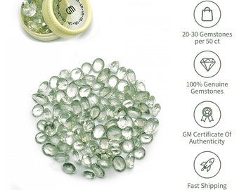 Over 50 Carats Green Amethyst Gemstones, Green Amethyst Stone, Green Stone, Mix Shape Stones, Gemstones, GemMartUSA (Ga-60001)