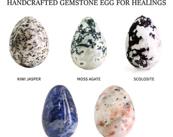 Easter Eggs Crystal Gemstones, Handmade Ostara Eggs for Easter egg hunt, Unique Basket Fillers, Easter Crystal Décor & Gifts, 14264