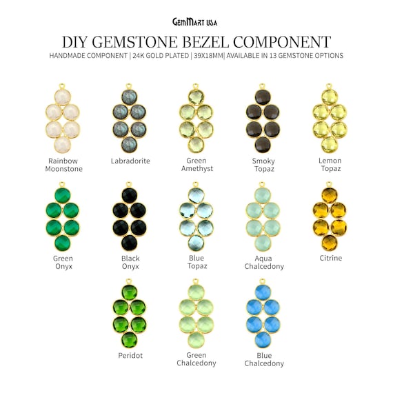 Bazel Component Bezel Component Connector 24k Gold Plated Single Bail - Etsy