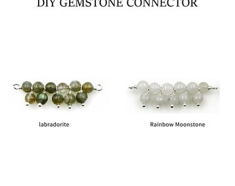 DIY Gemstone 40x11mm Silver Plated Chandelier Finding Component, Rectangle Shape, Filigree Finding,  GemMartUSA, 13136