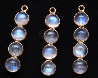 Rainbow Moonstone Component, Chandelier Finding, Gold Filigree, Earrings Making Gold Bail 31x7mm GemMartUSA (GPRM-13080)