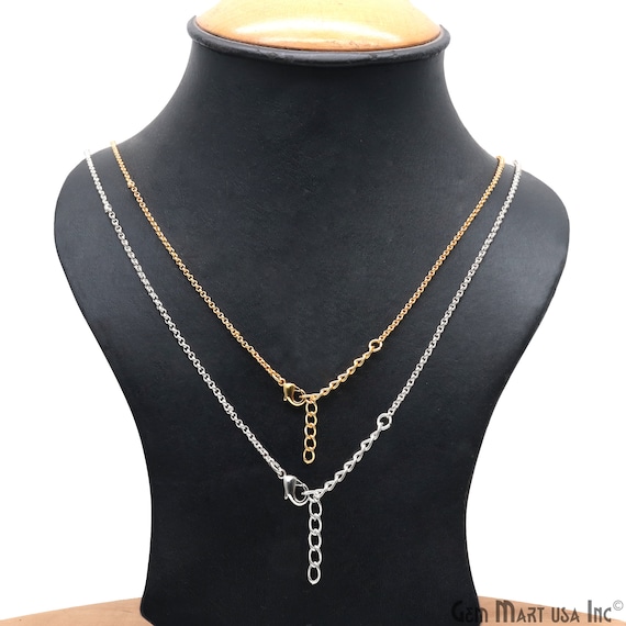 Sleek Box Chain Necklace 18 Inch With 