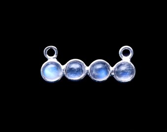 DIY Rainbow Moonstone Component, 20x8mm Line Chandelier Finding, Filigree Finding, Jewelry Making Supply, GemMartUSA (SPRM-13072)