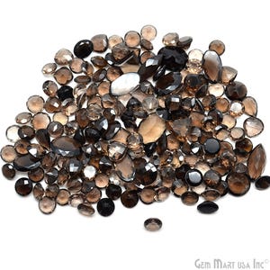Topacio ahumado al por mayor, gemas semipreciosas 100 % naturales, gemas sueltas facetadas marrones, 10-20 mm, mixtas, 100 quilates, GemMartUSA, ST-60010