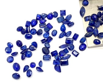 Sapphire Wholesale Gemstones, 100% Natural Precious Gems, Blue Faceted Loose Gems, 6-12mm, Mixed, 10 Carats, GemMartUSA, SH-60102