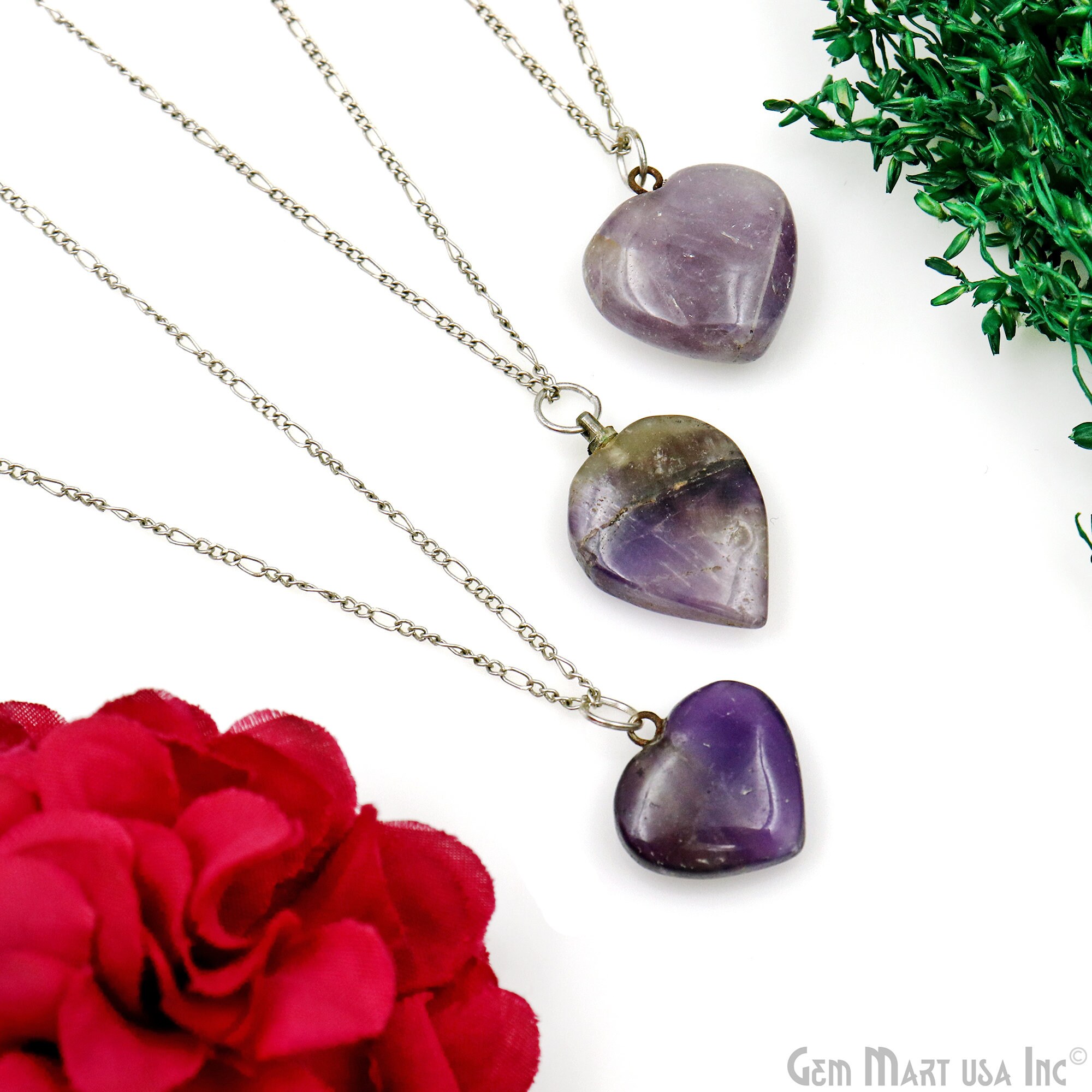Heart Shaped Silver Bail Pendant, 24x22mm Heart Shape