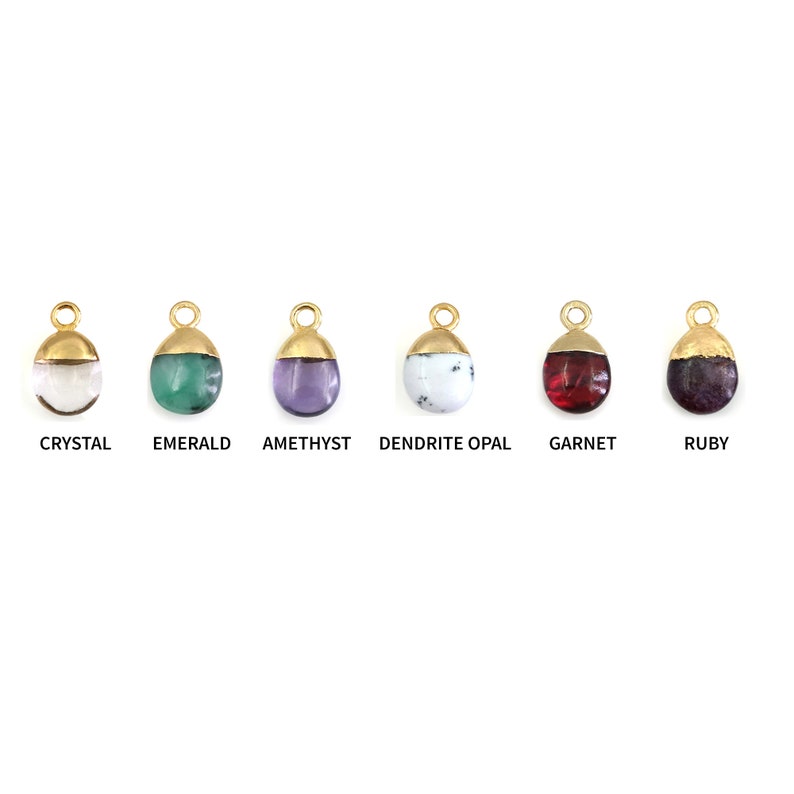 Drop Pendant Connector, DIY Frosted Tumbled Earring Charm, Single Bail Faceted Gem, Gold Plated Cap, 14x8mm, GemMartUSA 50786 image 3