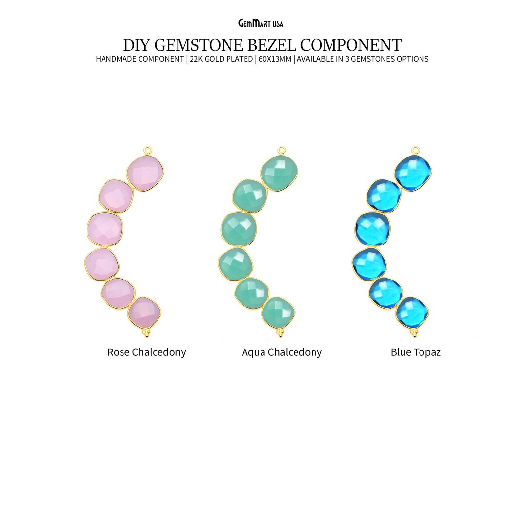 Bazel Component Component, 60x13mm Bezel Component, Gemstone Component, Jewelry Making ...