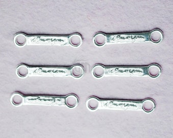 I Love You Charms, Love Charms, Sterling Silver Love Charms, Double Bail, Jewelry Making Supply, GemMartUSA (CHCZ-40242)