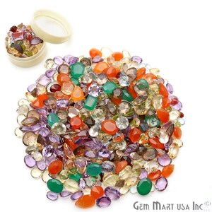 Mix Gemstone, 100% Natural Faceted Loose Gems, Wholesale Gemstones, 6-12mm, 500 Carats, GemMartUSA MX-60001 image 2