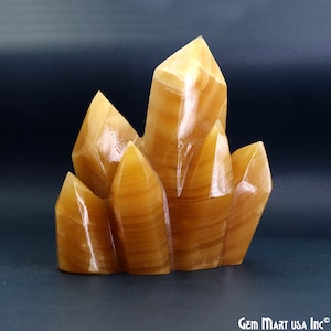 Yellow Aventurine Crystal Cluster, 3-4Inch Terminated Crystal Rock Cluster Family, Mineral Specimen, Home Decor, CF-14023