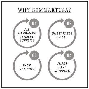 May include: A diagram with four circles, each with an arrow pointing clockwise. The circles are numbered 1 through 4. Circle 1 says "All Handmade Jewelry Supplies". Circle 2 says "Unbeatable Prices". Circle 3 says "Easy Returns". Circle 4 says "Super Fast Shipping".