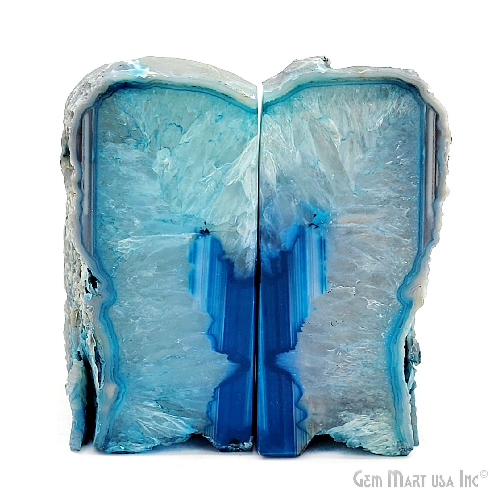 Natürlicher Achat Buchsend Gefärbte Geode Buchde | Etsy