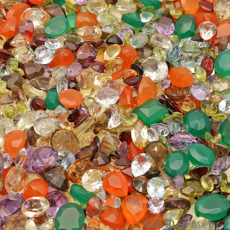Mix Gemstone, 100% Natural Faceted Loose Gems, Wholesale Gemstones, 6-12mm, 500 Carats, GemMartUSA MX-60001 image 5