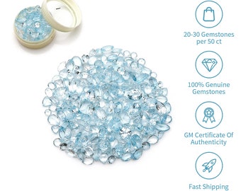 Blue Topaz Loose Gemstones, Blue Topaz Stone, Blue Stone, Mix Shape Stones, Gemstones, GemMartUSA (BT-60001)