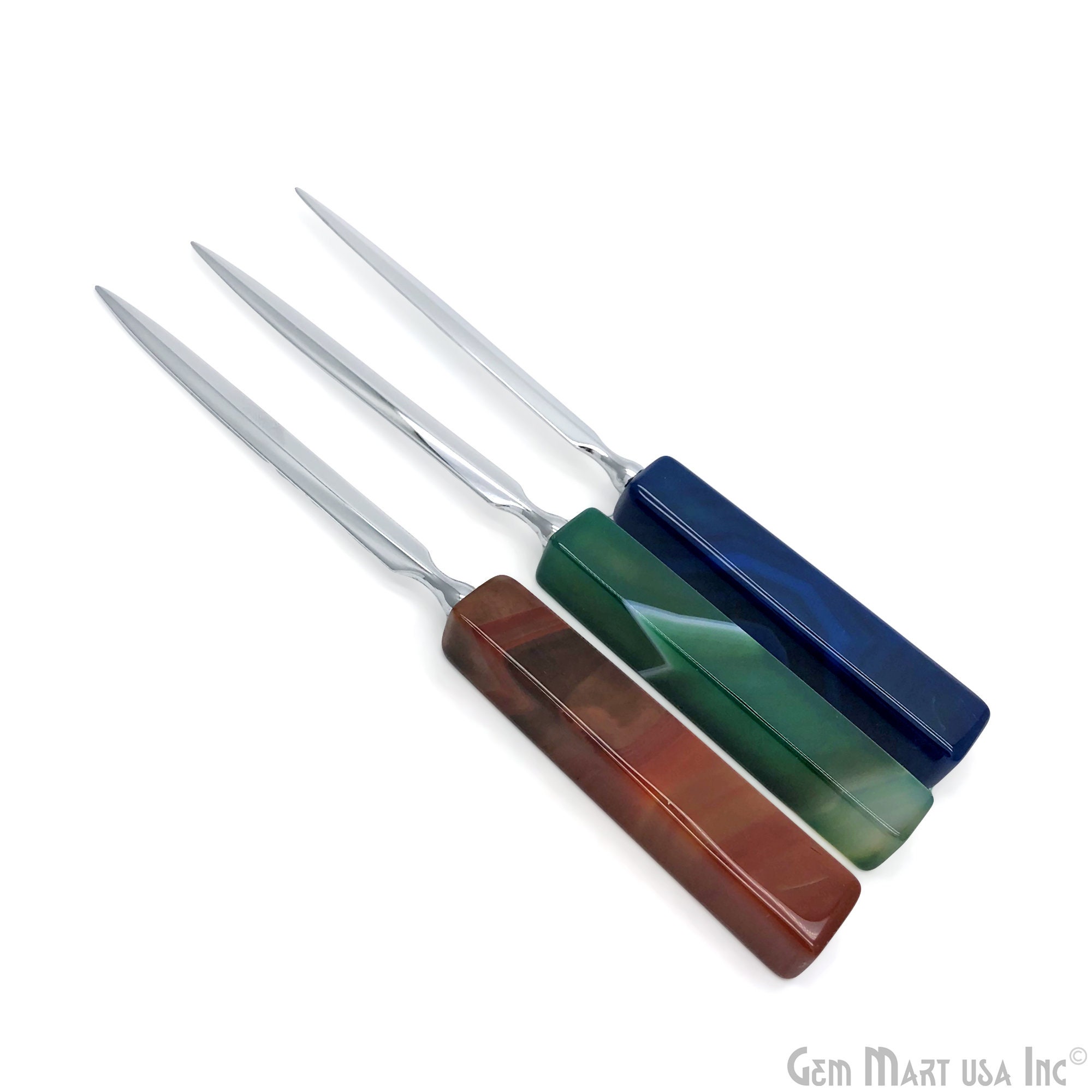 Letter Mail Opener in Natural Colors of Agate Paper Cutter Etsy