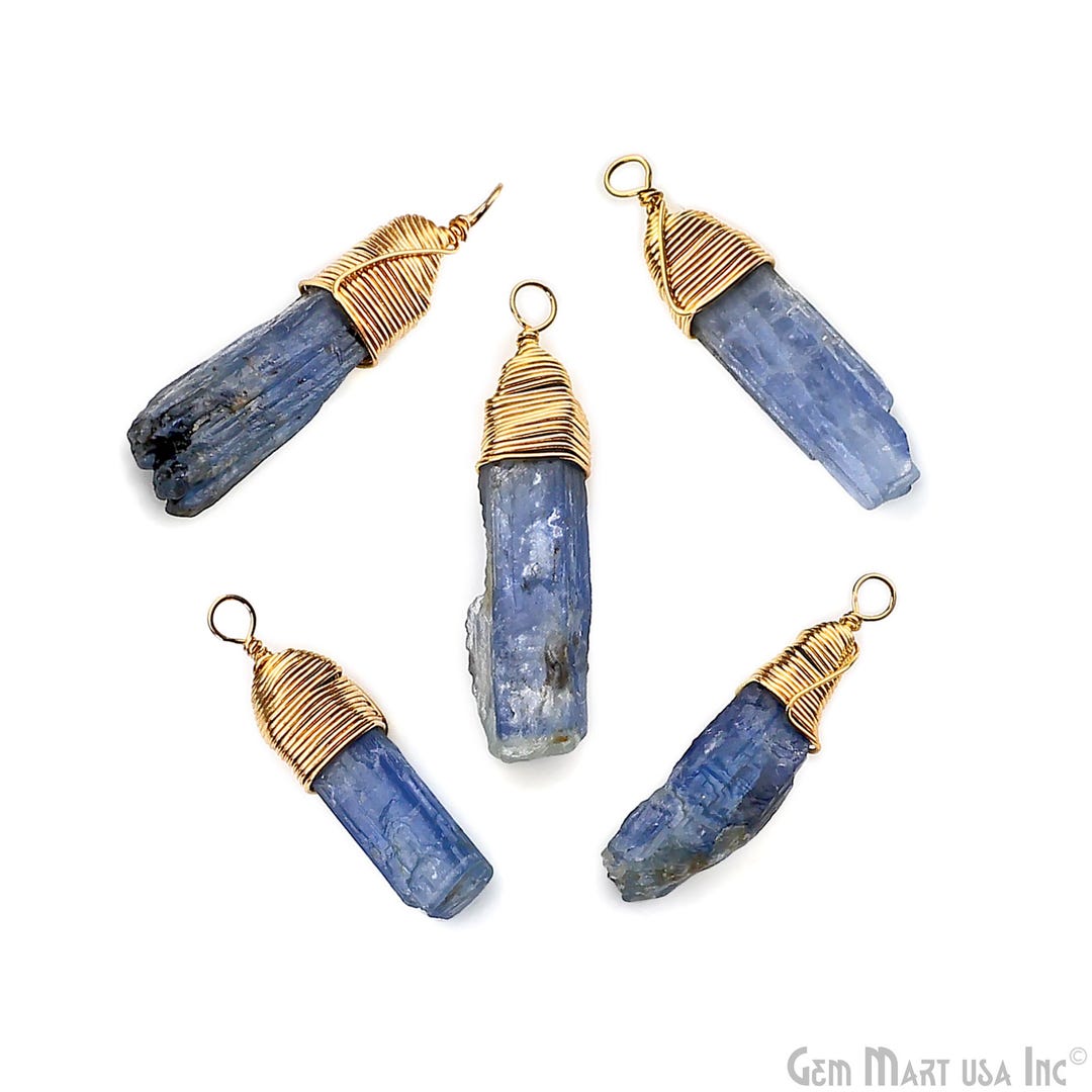 Kyanite Connector, Gold Wire Wrapped Necklace, Bracelet
