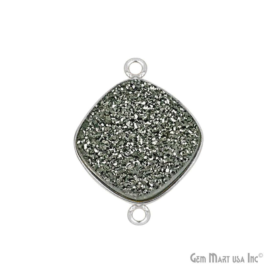 10x Argento Ciondoli Cabochon In Bianco Castone Impostazione Base Vassoio