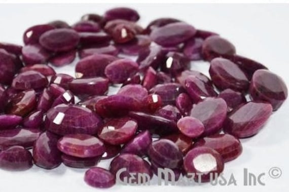 GemMartUSA Loose Gemstone Ruby, Rubies, Mix Lot, 100 + Carats, Best Deal, Discount Price, Only 0.39/cts, Mix Gems, Mixed Gemstone, Indian Ruby