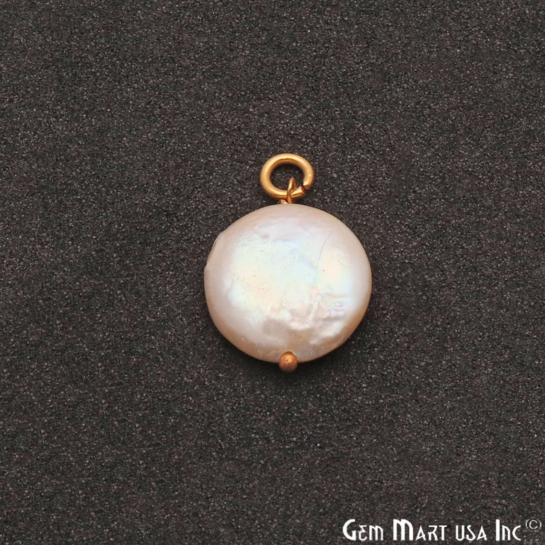 Gold Plated Pendant Round Gemstone Setting DIY Pendant Connector Single Bail