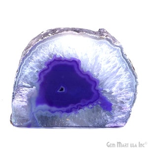 Purple Agate Crystal Votive Candle Holder, Crystal Cluster Tealight Holder by GemmartUSA (CDPP-10012)