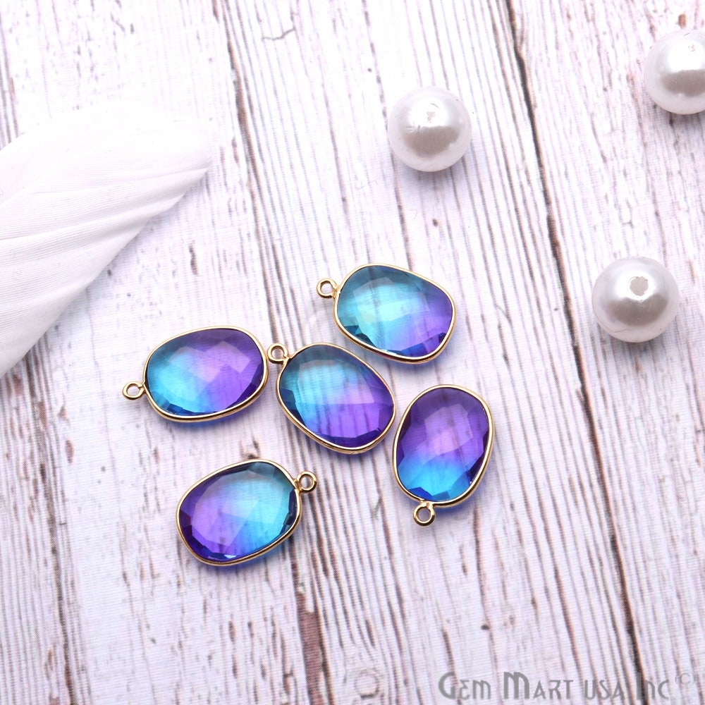 赤と青 (Type-A)/purple stone Purple Mohaveturquoise (composite Crystals, Kingman