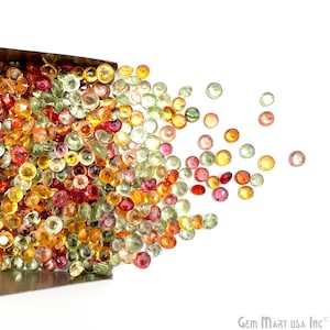 Multi Sapphire Wholesale Gemstone, 100% Natural Precious Gems, Multi Color Faceted Loose Gems, 2-3mm, Round, 10 Carats, GemMartUSA, MS-60006