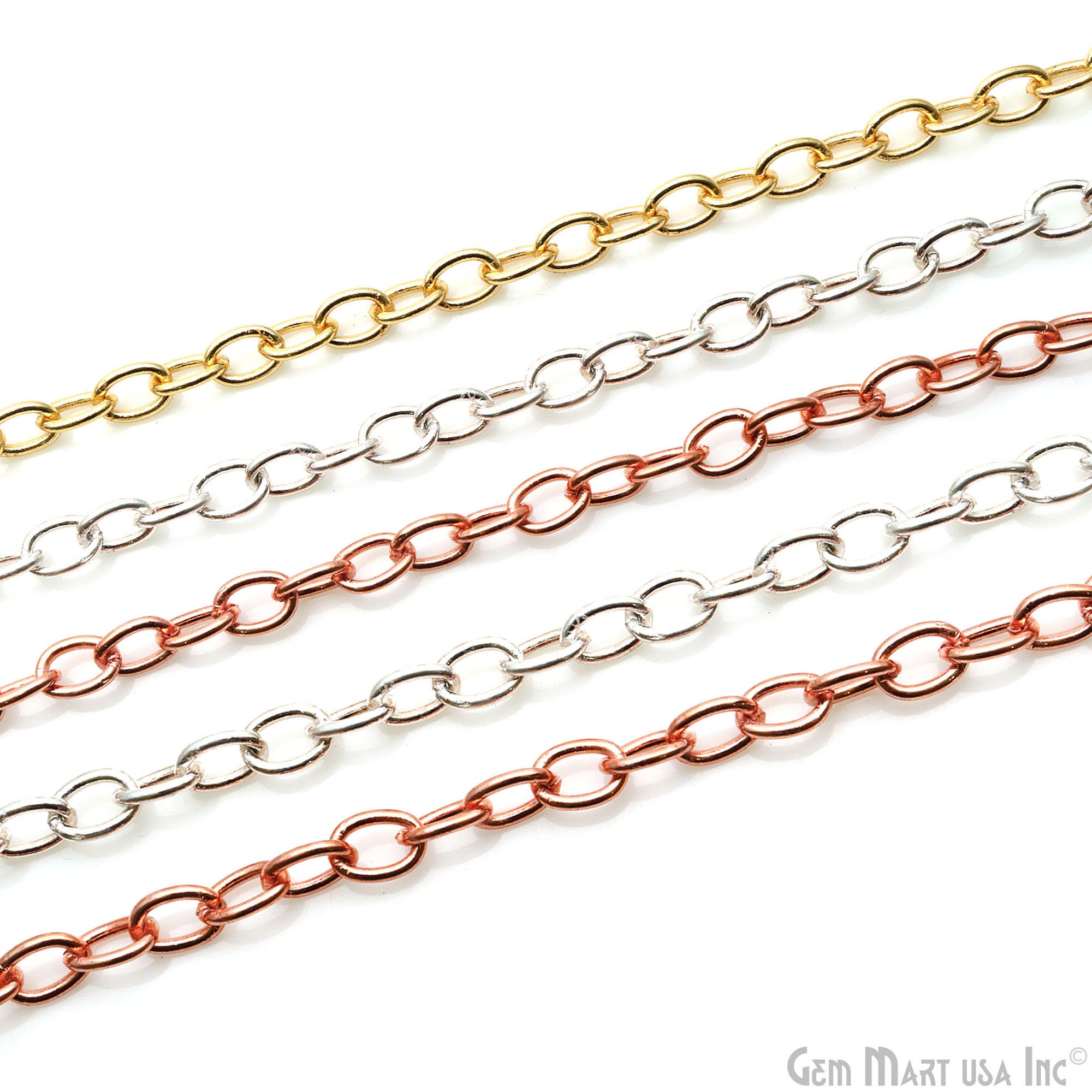 Rolo Chain For Jewelry Making 6x8mm Round Links Chain Etsy