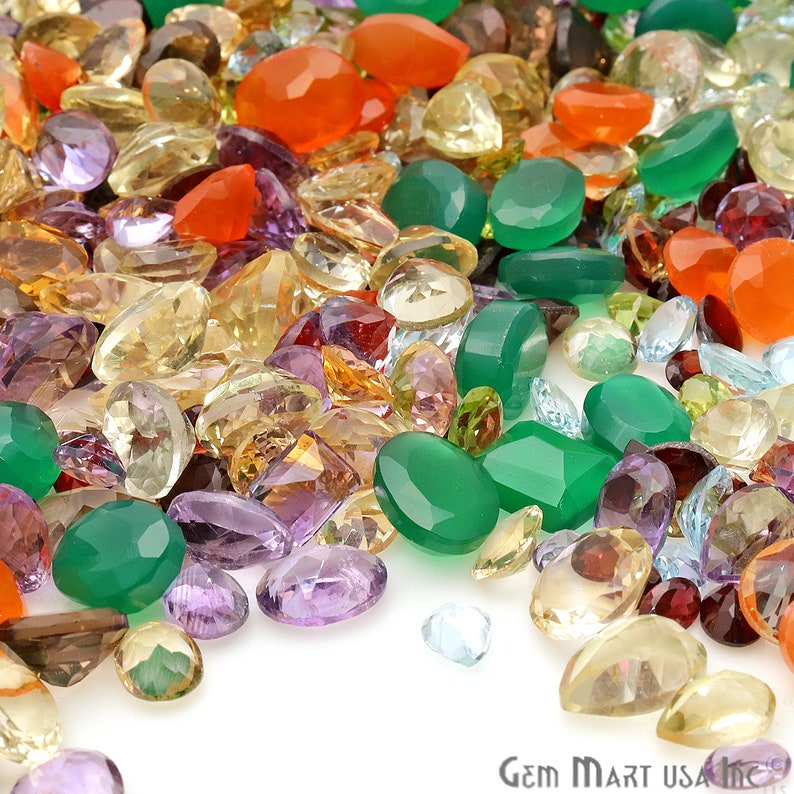 Mix Gemstone, 100% Natural Faceted Loose Gems, Wholesale Gemstones, 6-12mm, 500 Carats, GemMartUSA MX-60001 image 3